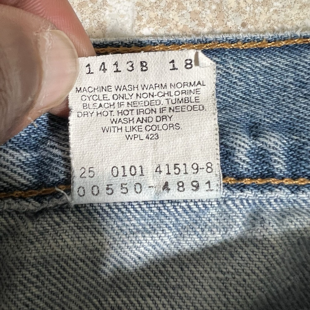 Vintage Levi's 550 Relaxed Fit Jeans Men's 32x30 Blue Denim Made in Mexico Red T - Picture 9 of 12